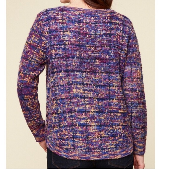Parkhurst Maeve Pullover Multicolor Textured Crew Neck Sweater - Picture 9 of 9